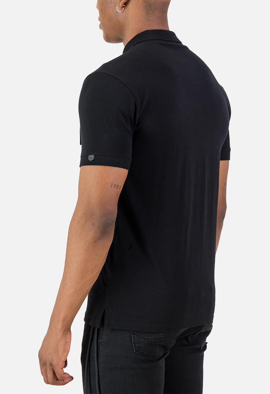 S.P.C.C - Recon Escalade Golfer  - Black Slimline Fit Fashion Polos Black