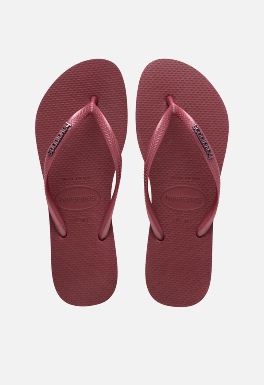 Havaianas - Slim Logo Metallic Amaranth - burgundy