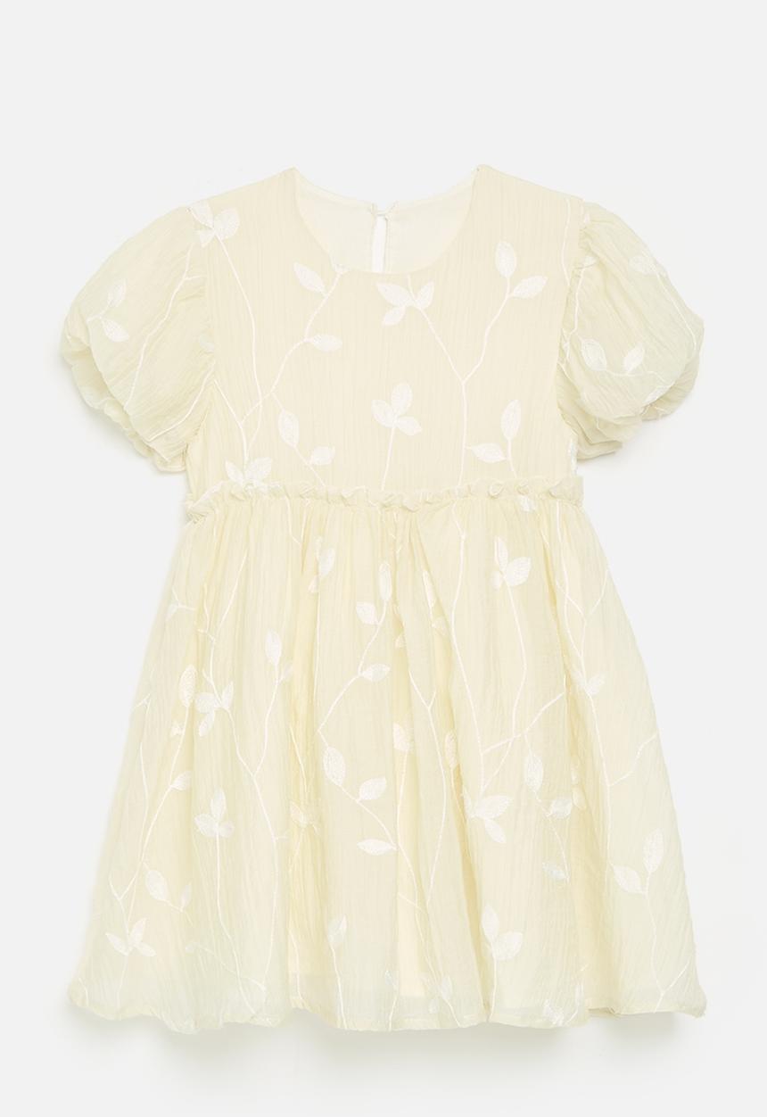 Pop Candy - Puff sleeve dress - beige