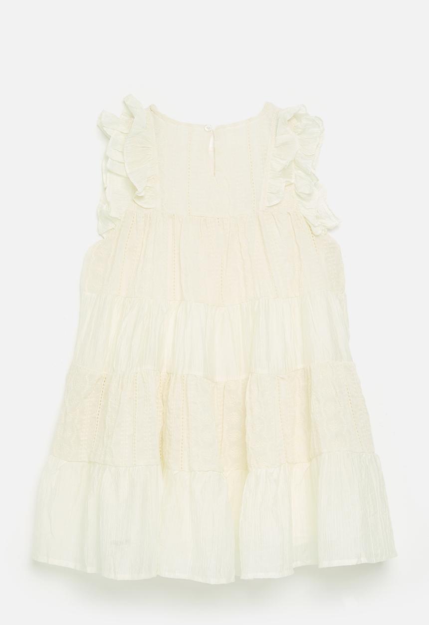 Pop Candy - Frilled sleeve dress - off white