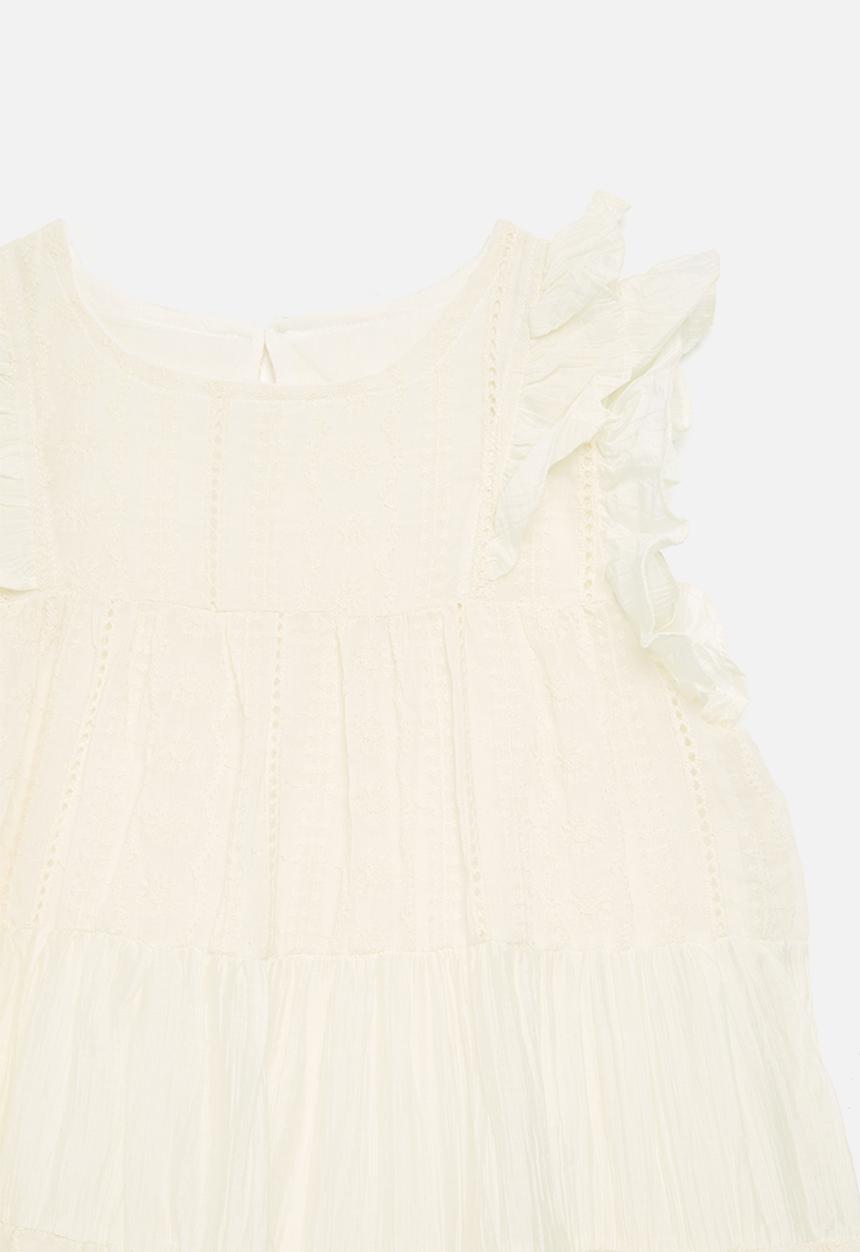 Pop Candy - Frilled sleeve dress - off white