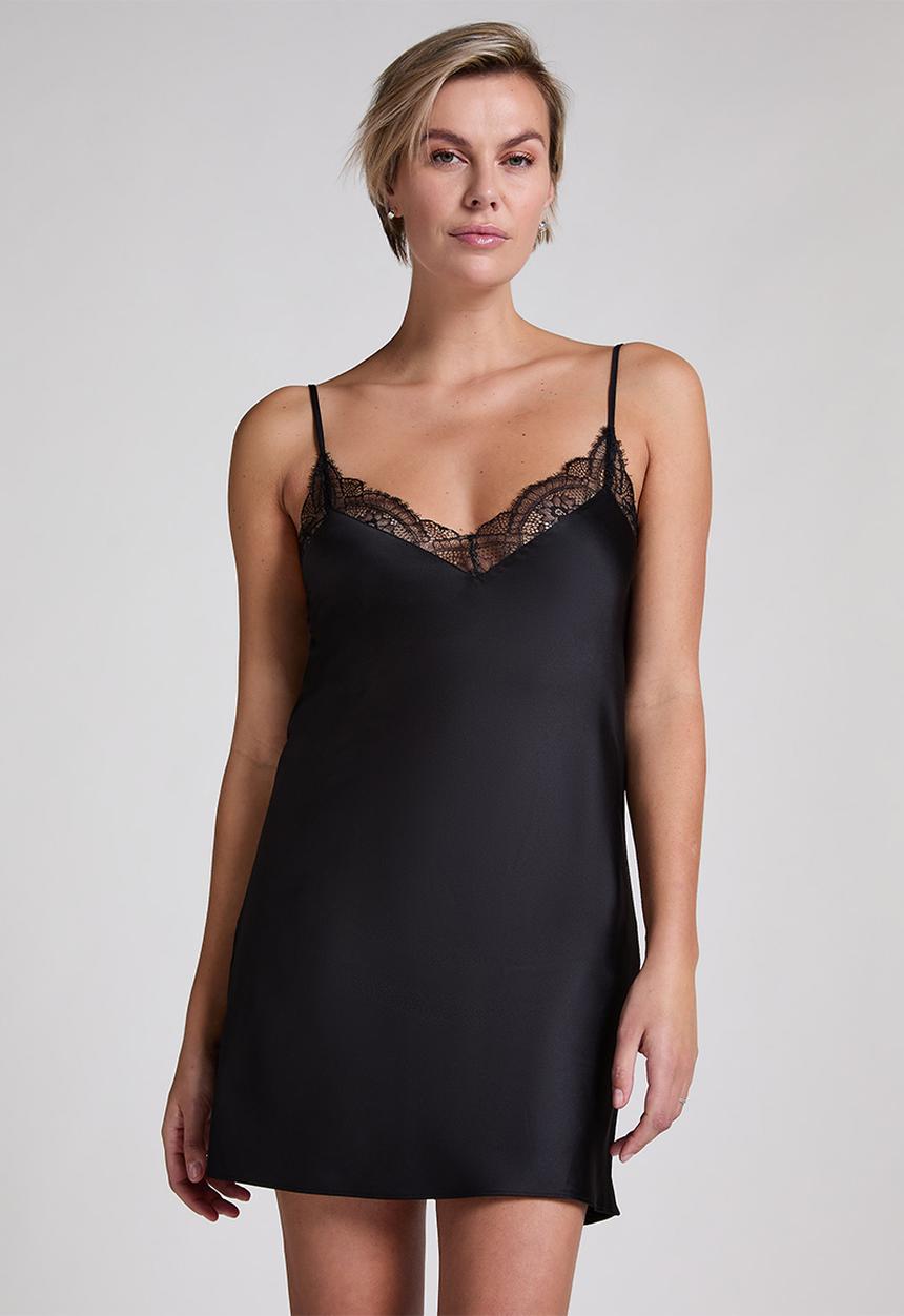 Hunkemoller - Sd satin lace - black