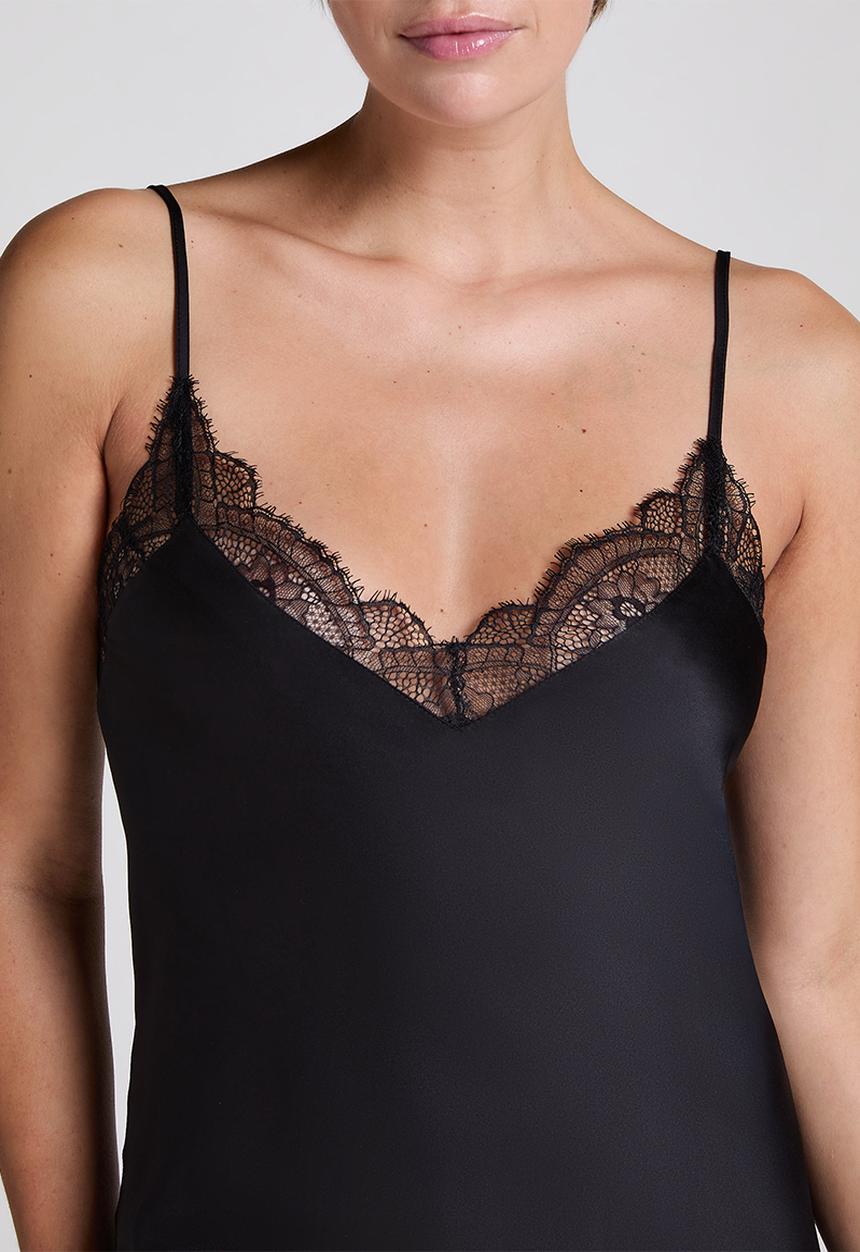 Hunkemoller - Sd satin lace - black
