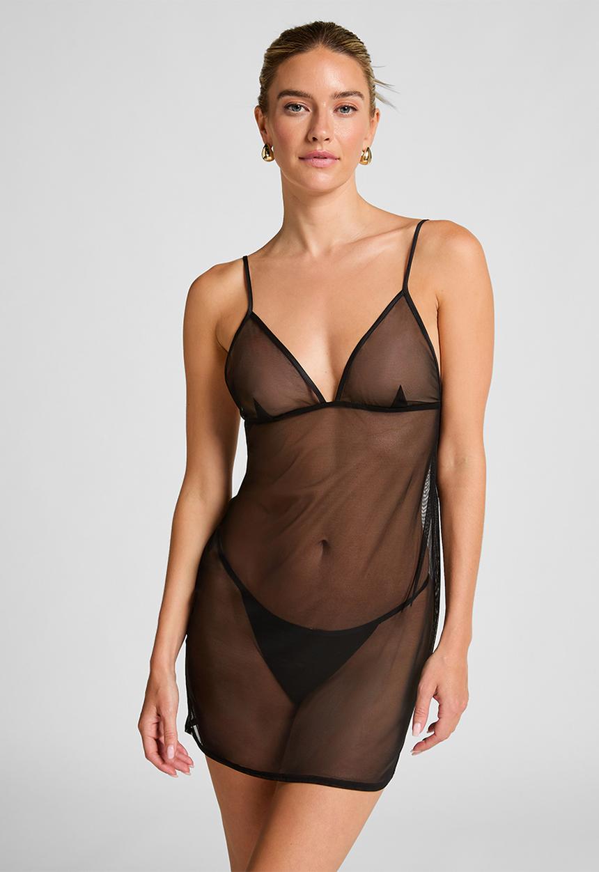 Hunkemoller - Sd mesh marie - black