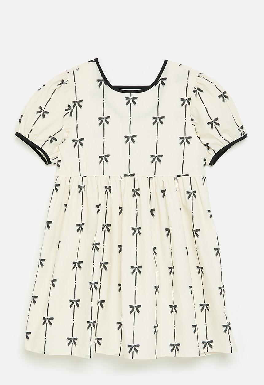 Pop Candy - Printed dress - ecru & navy blue