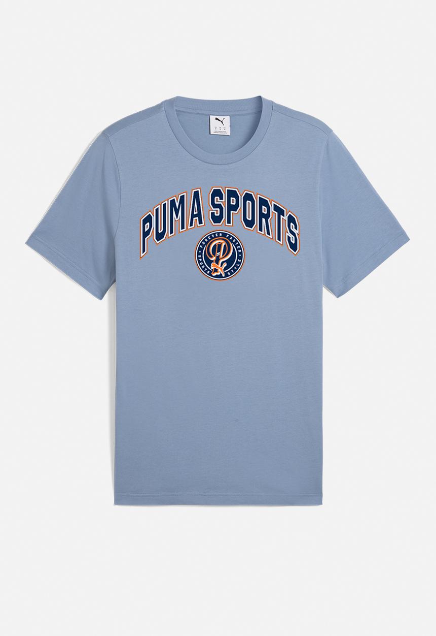 PUMA - Wardrobe ess sports legacy ii graphic tee - Cool Blue