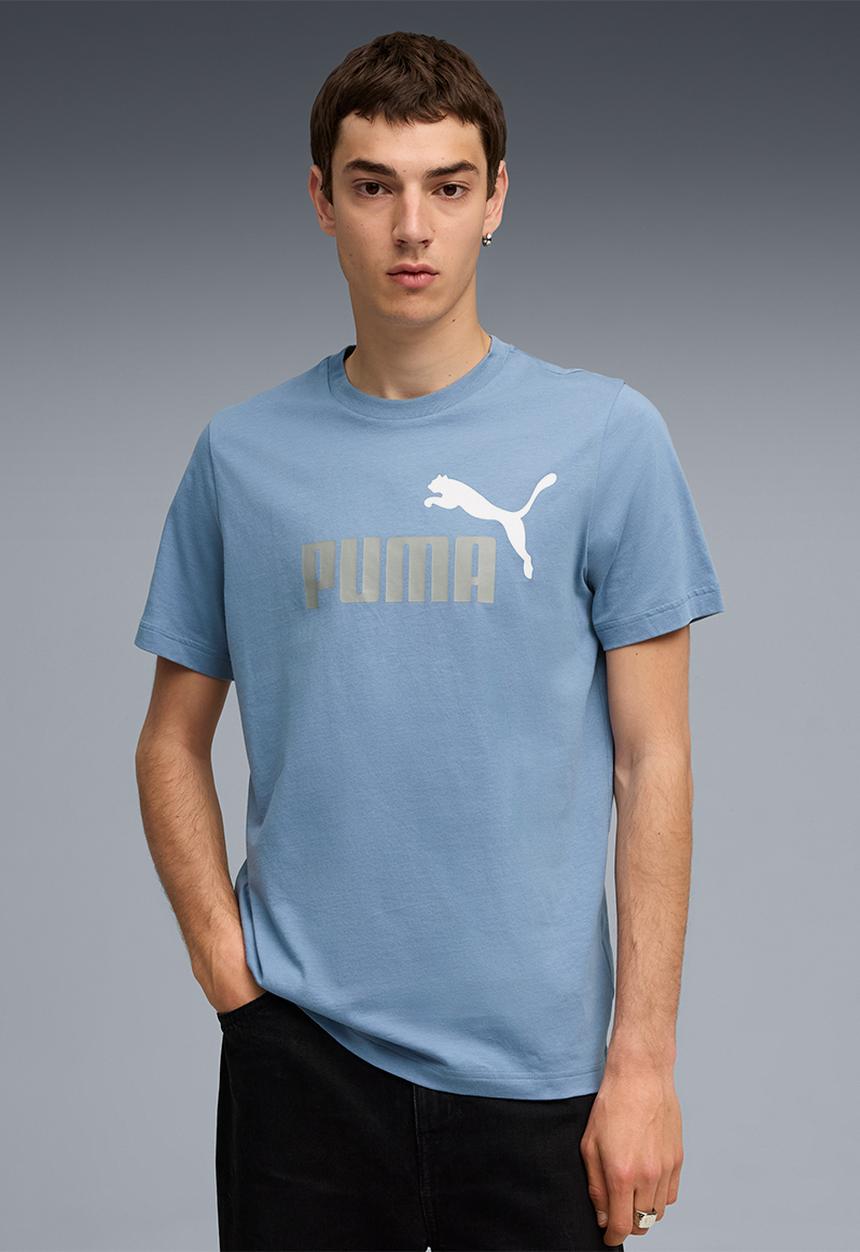 PUMA - ESS 2 colour No. 1 Logo Tee - Cool Blue