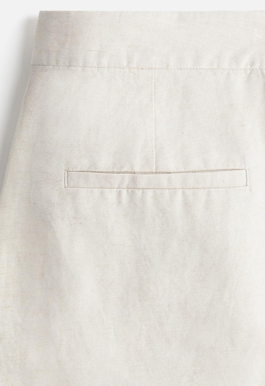 H&M - Tailored linen-blend trousers - light beige