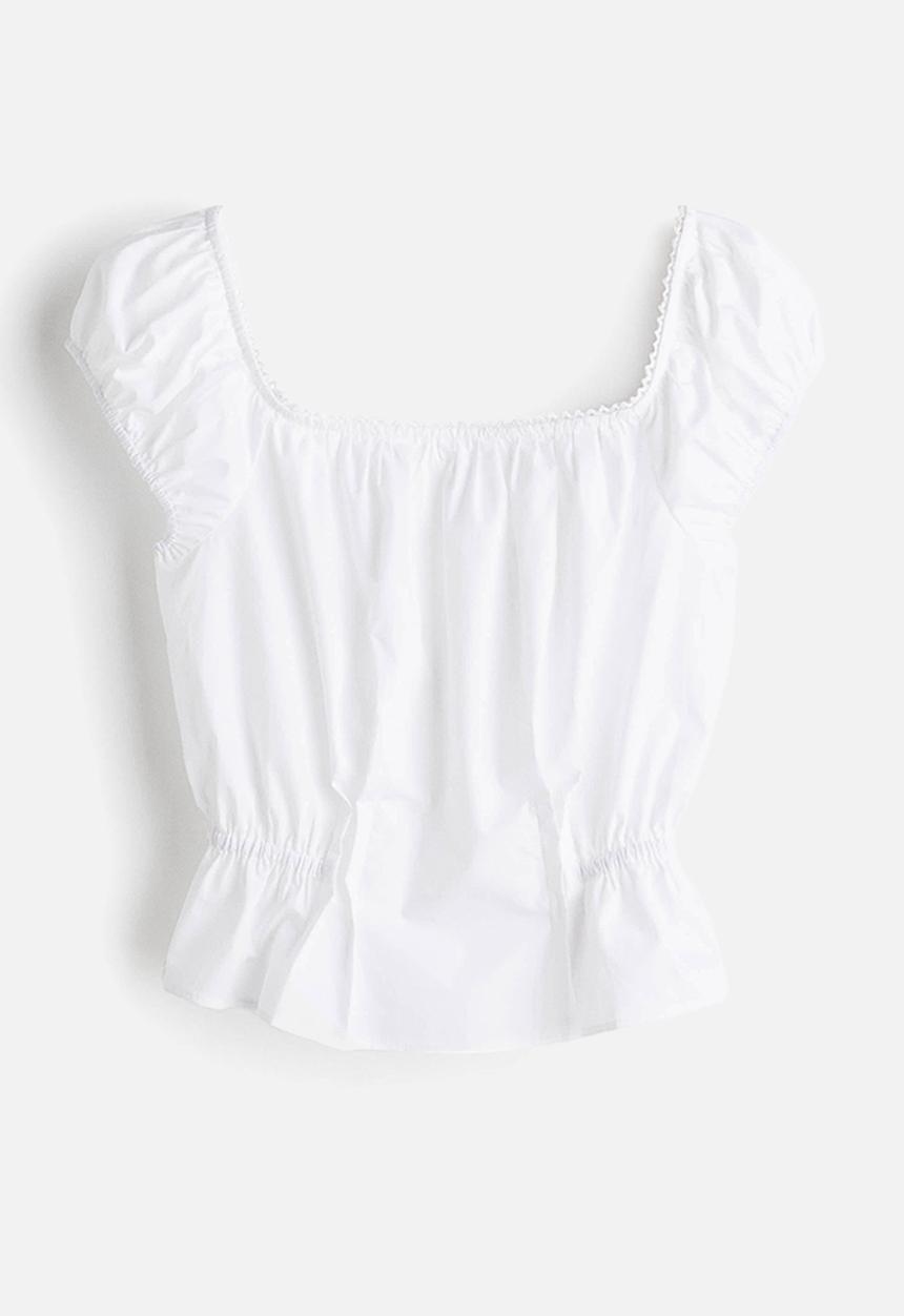 H&M - Short blouse - white