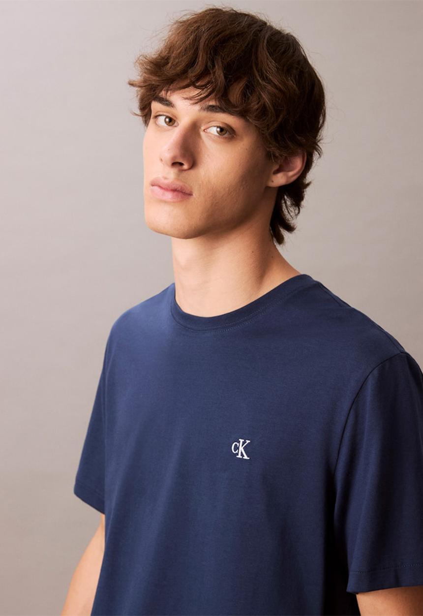 Calvin Klein - Short sleeve Monogram 20S Easy Tee - Blue Jean