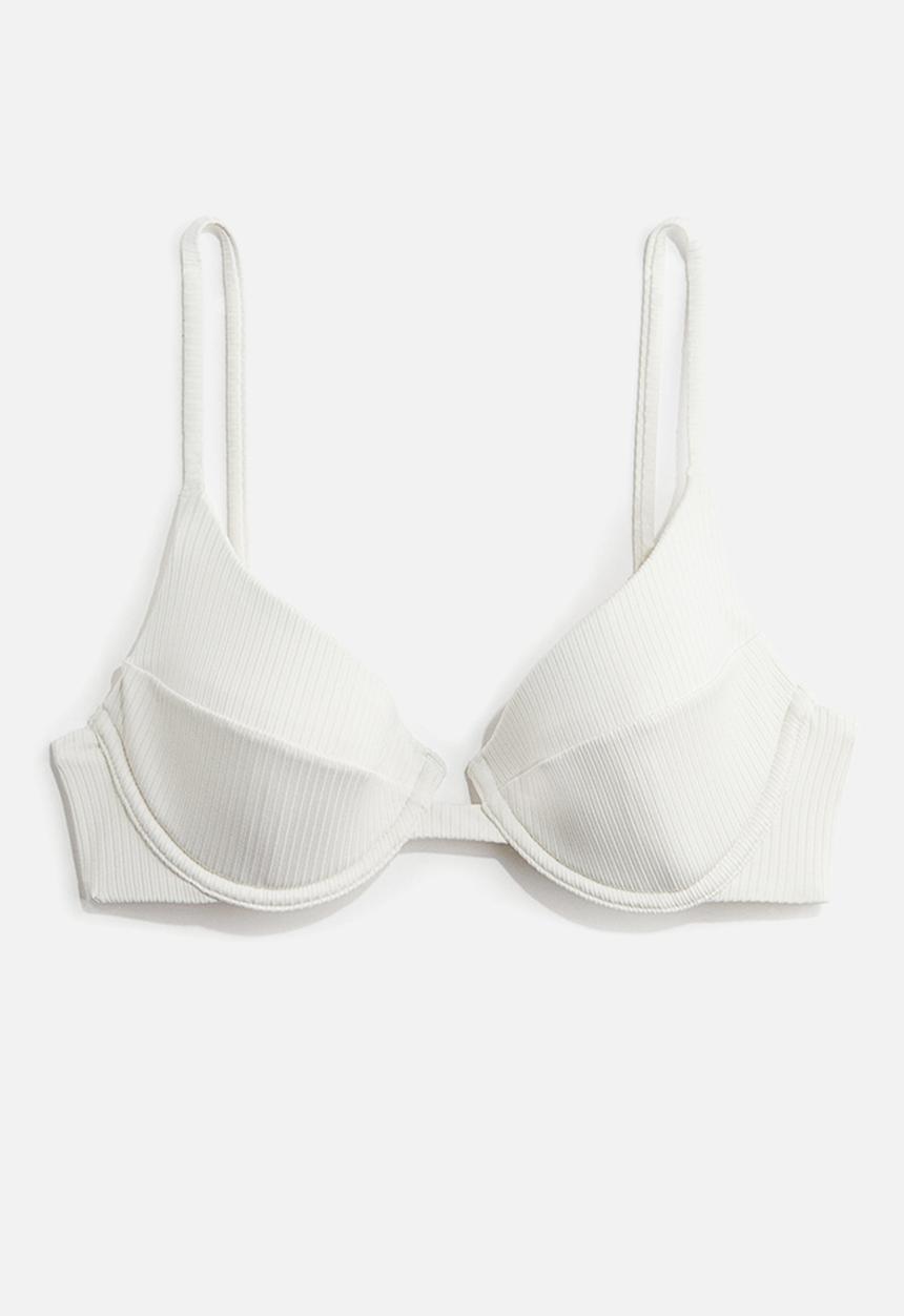 H&M - Padded bikini top - white