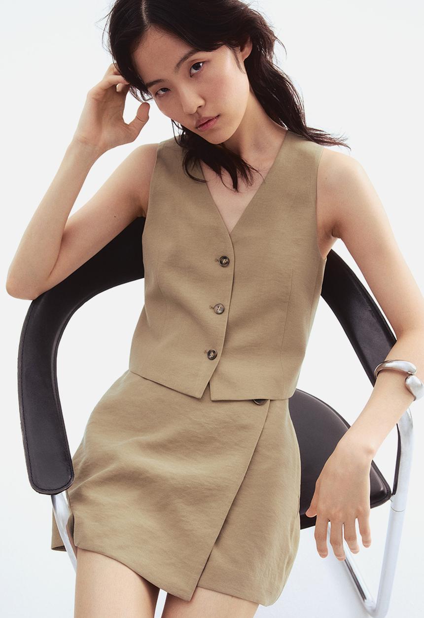 H&M - Wrap skort - beige
