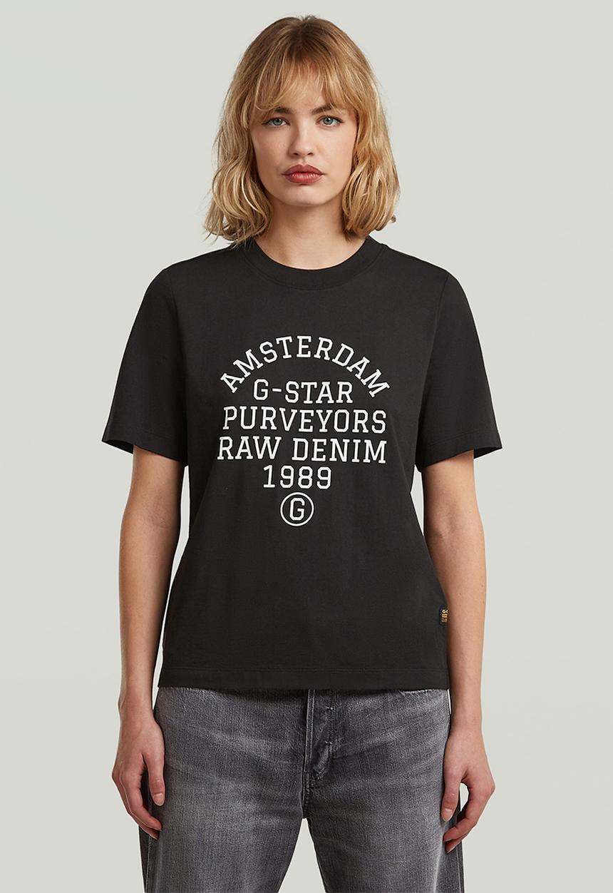 G-STAR - Text Graphic T-Shirt Wmn - Black