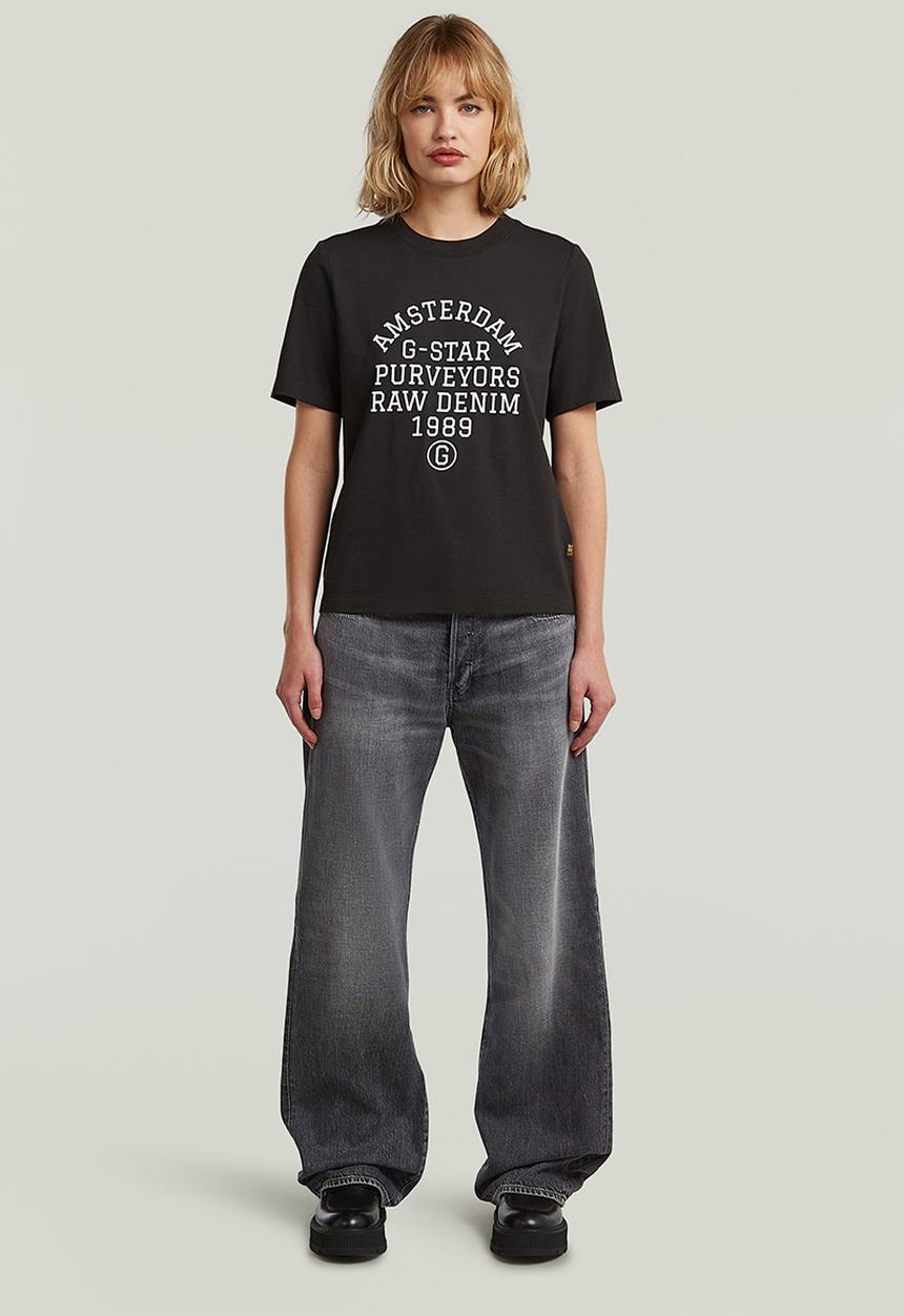 G-STAR - Text Graphic T-Shirt Wmn - Black