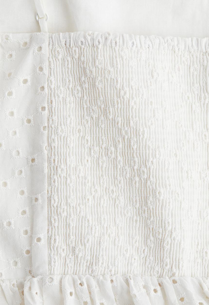 H&M - Broderie anglaise strappy dress - white