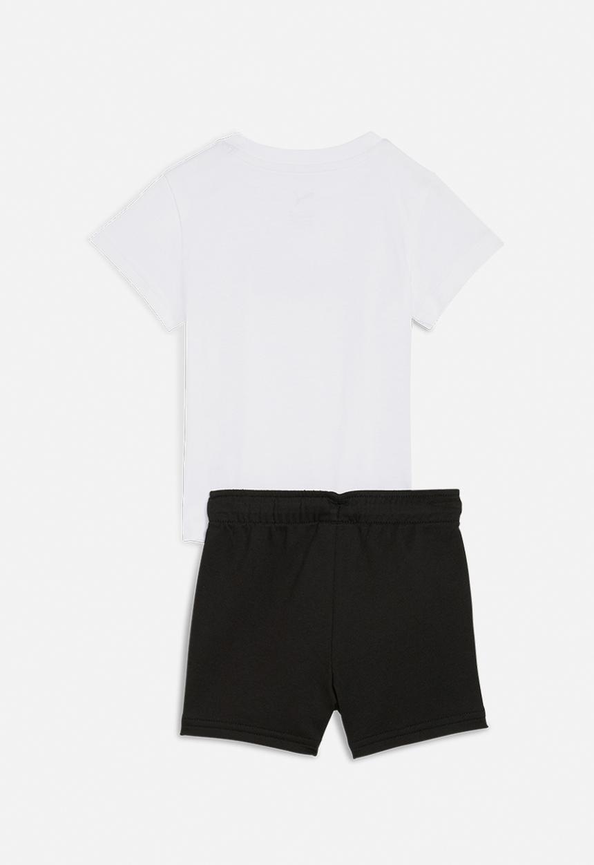 PUMA - Minicats Ess Tee And Shorts Set Inf-Puma White/Archive Gold