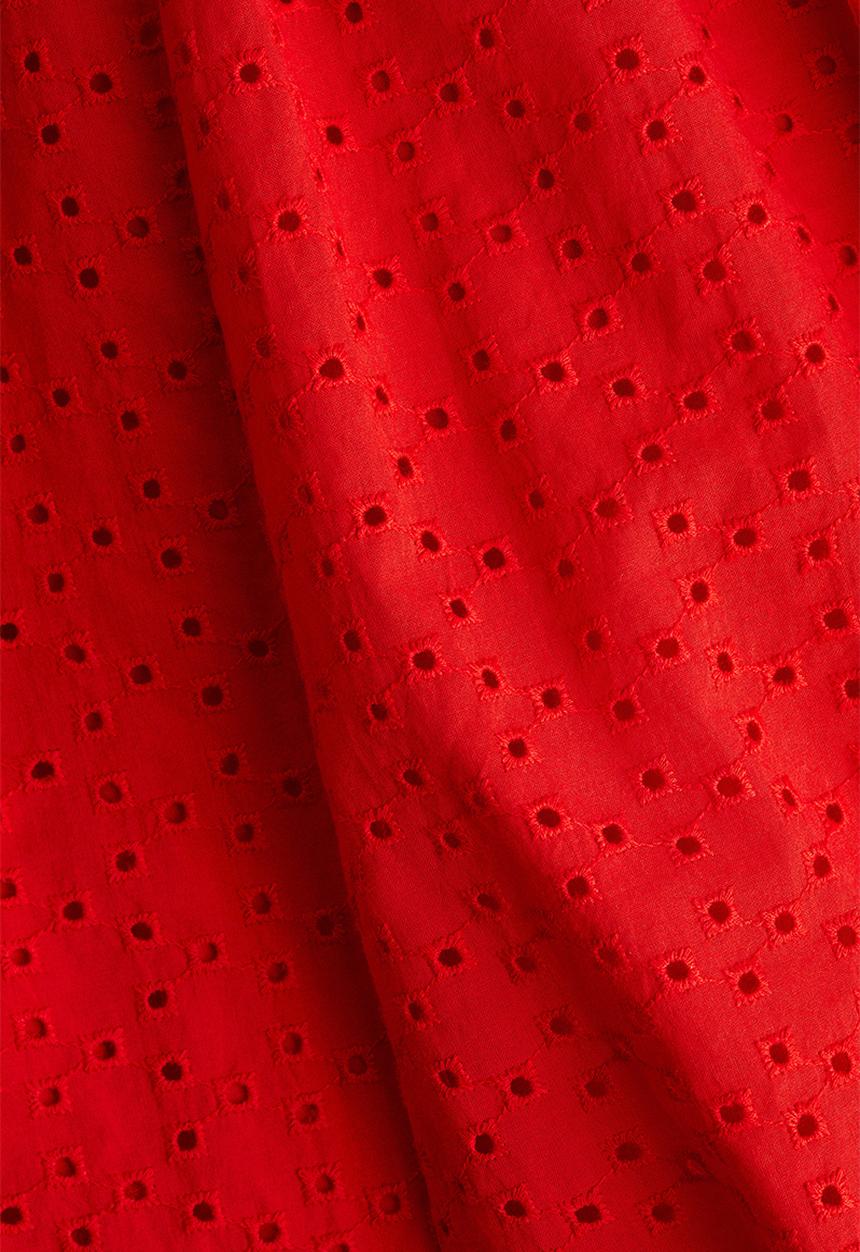 H&M - Broderie anglaise strappy dress - red
