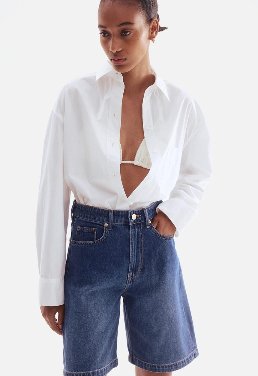 H&M - Denim bermuda shorts - denim blue