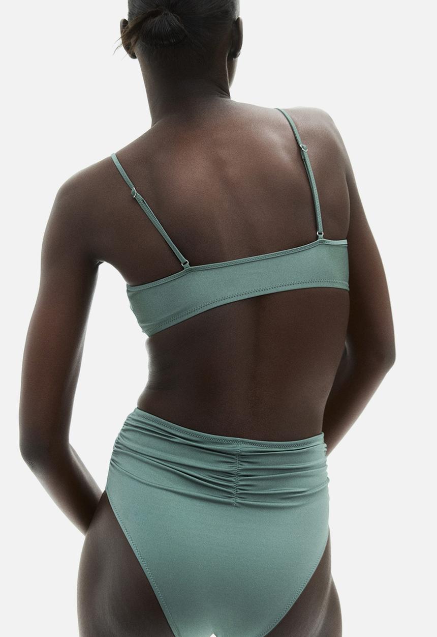 H&M - High waist cheeky bikini bottoms - dusty green