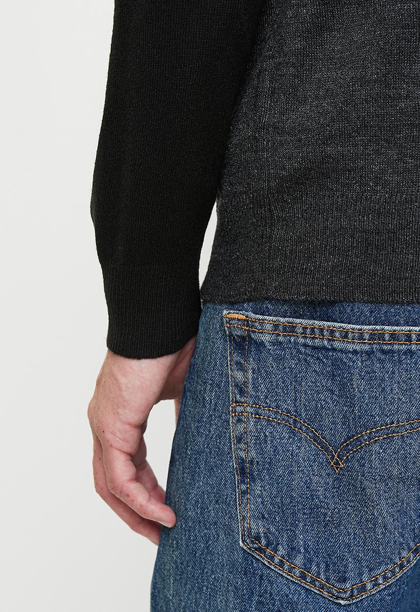 Brave Soul - Knitted - Dk Charcoal Mel/ Jet Black