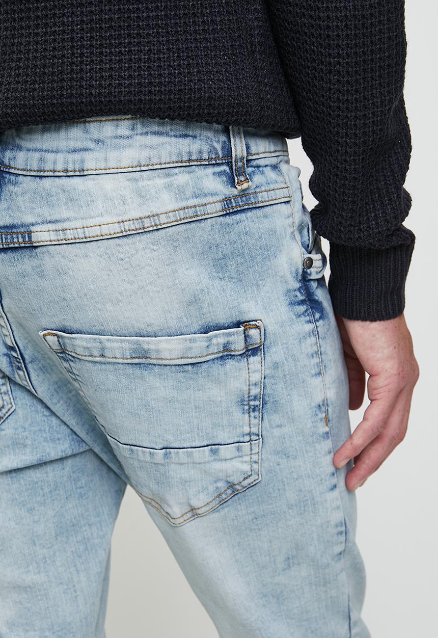 Brave Soul - Skinny Fit Denim Jean Acid Wash - Reg Length