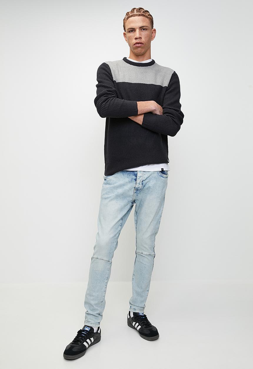 Brave Soul - Skinny Fit Denim Jean Acid Wash - Reg Length
