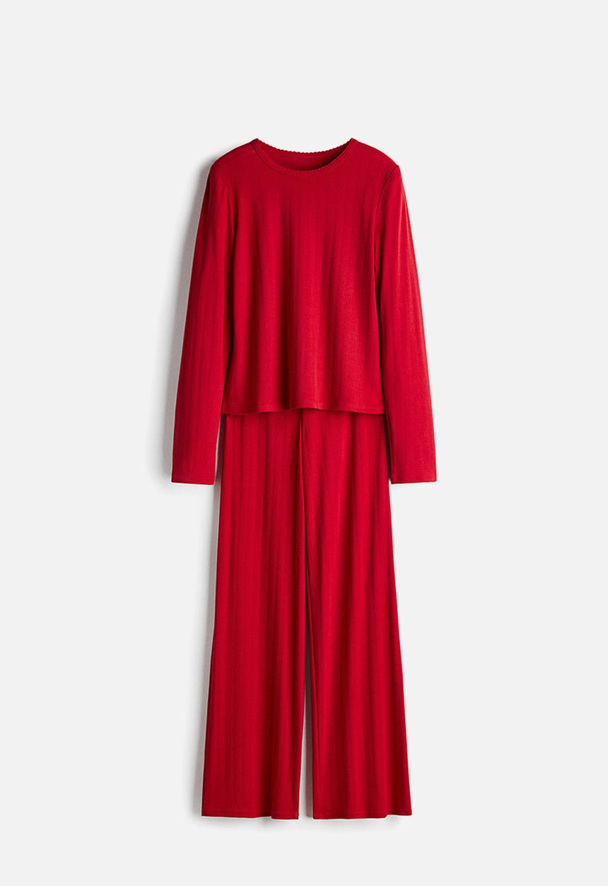 H&M - Pointelle jersey pyjamas - red