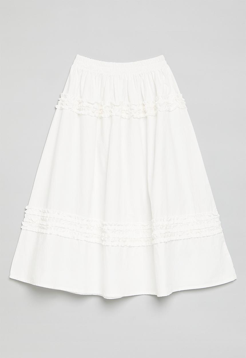 Pop Candy - Elasticated waist skirt - white