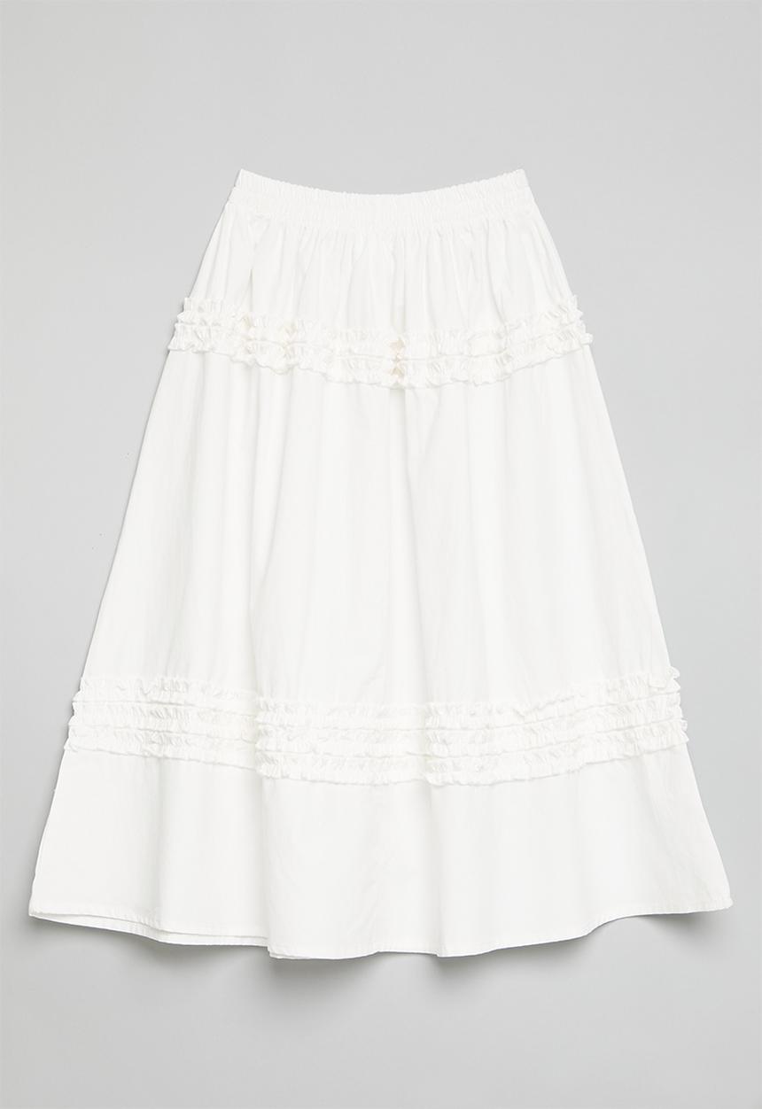 Pop Candy - Elasticated waist skirt - white
