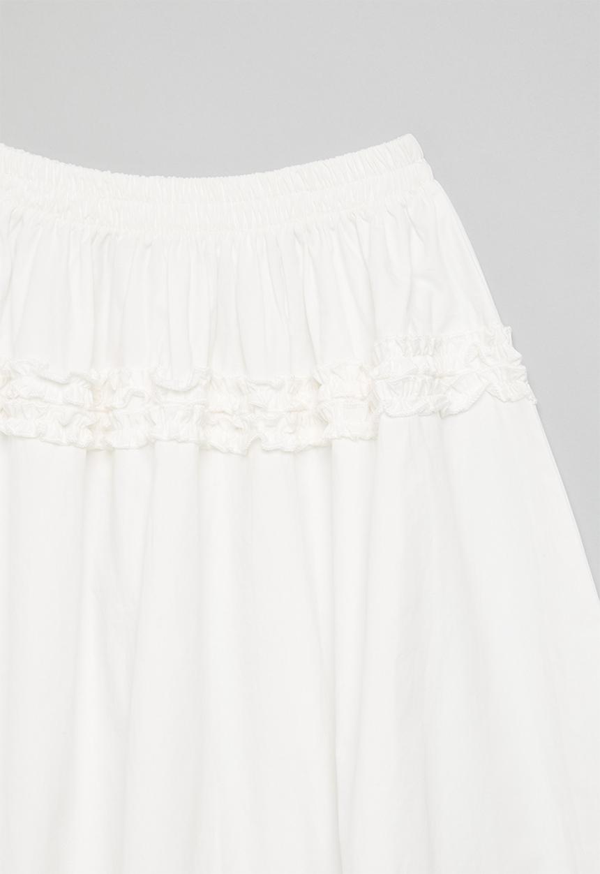 Pop Candy - Elasticated waist skirt - white