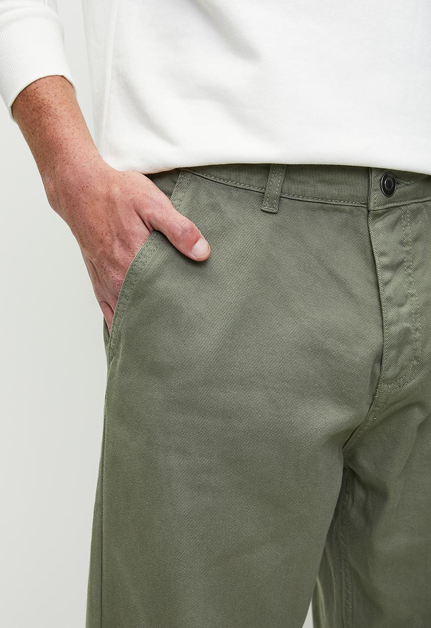 Brave Soul - Denim Loose Fit Jean- Khaki Long Length
