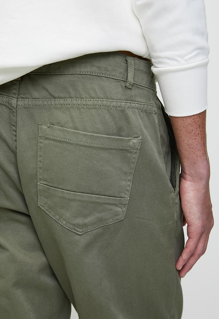 Brave Soul - Denim Loose Fit Jean- Khaki Long Length