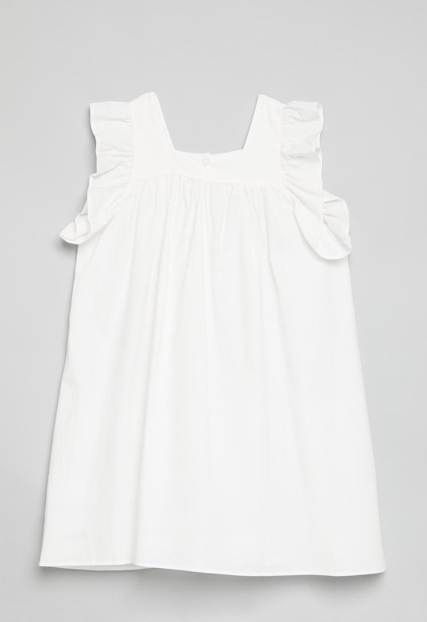 Pop Candy - Baby doll with ruffle sleeves - white