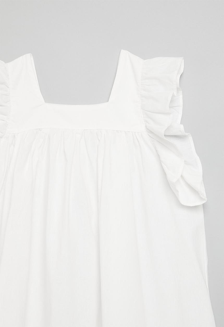 Pop Candy - Baby doll with ruffle sleeves - white