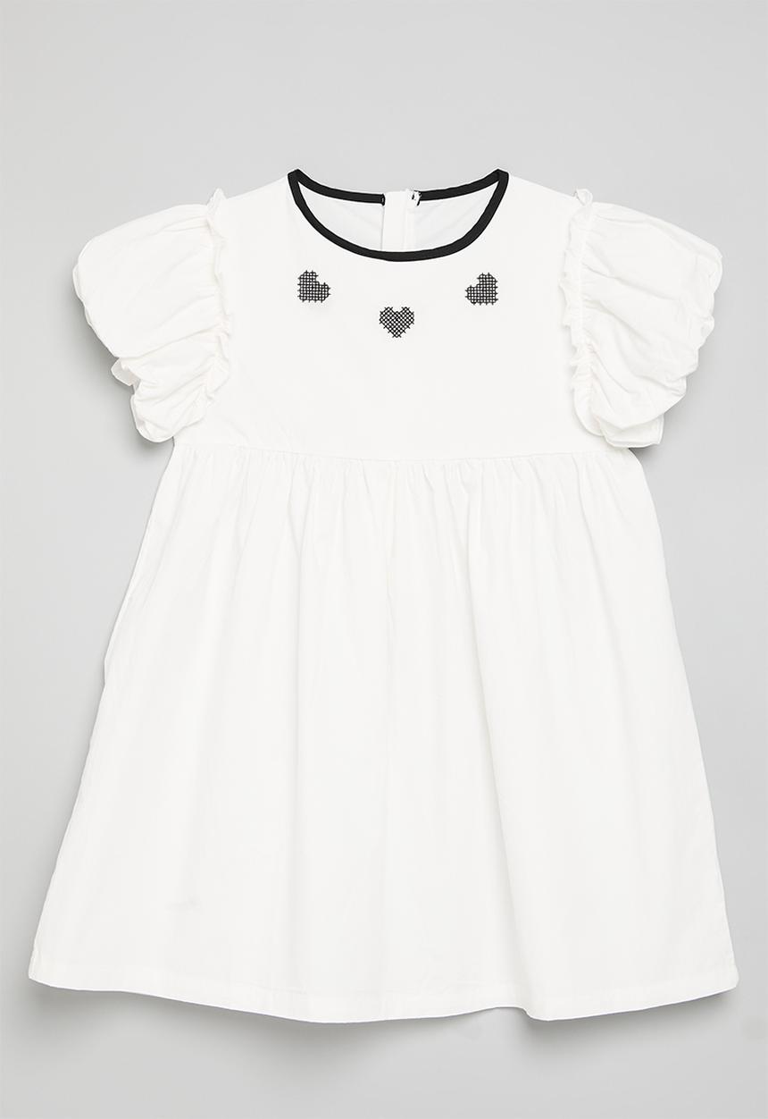 Pop Candy - Puff sleeve dress - white