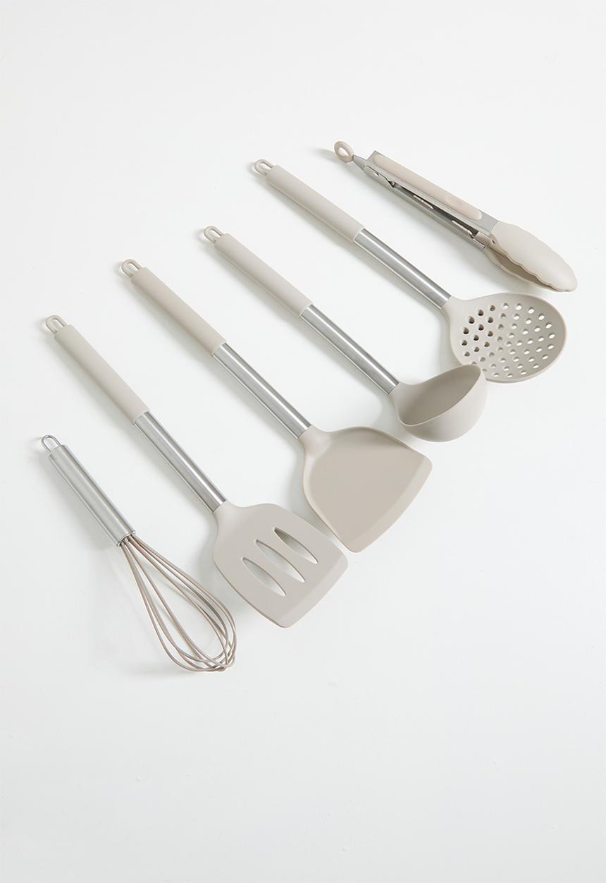 Maisonware - 22pc Utensil set with holder - Light grey