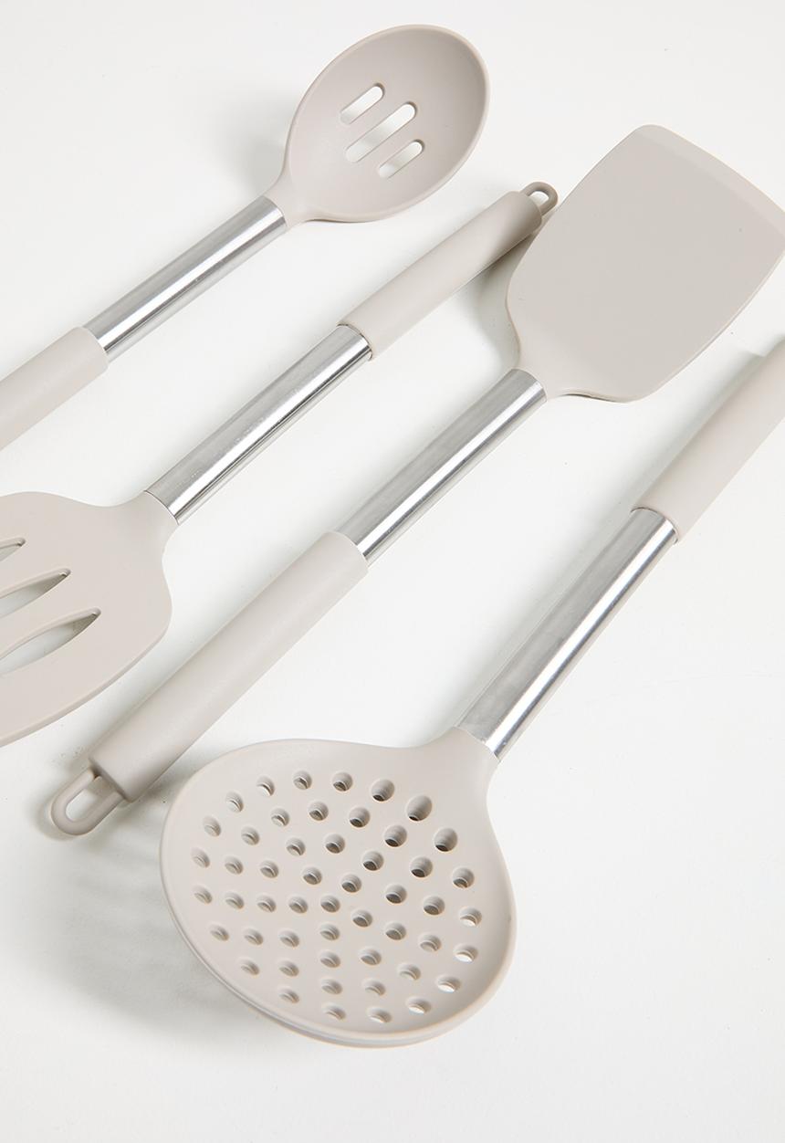 Maisonware - 22pc Utensil set with holder - Light grey