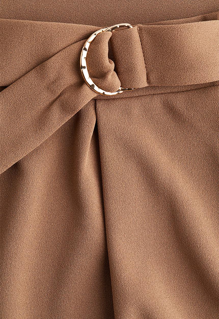 H&M - Belted trousers - brown