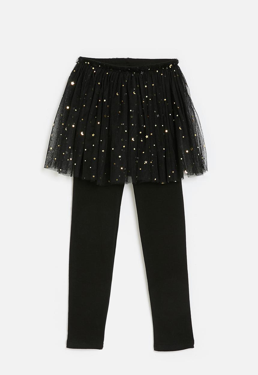 Pop Candy - Tulle skirt leggings - black