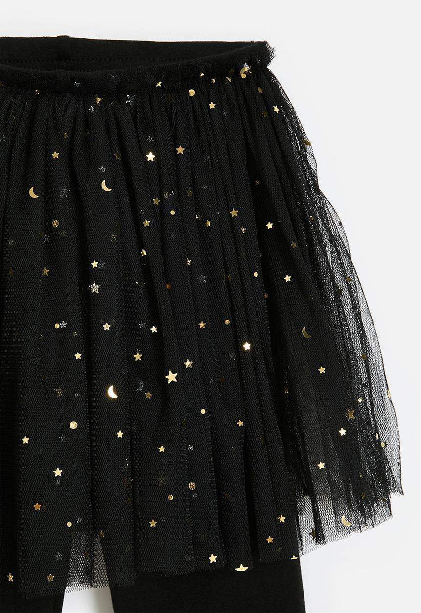 Pop Candy - Tulle skirt leggings - black