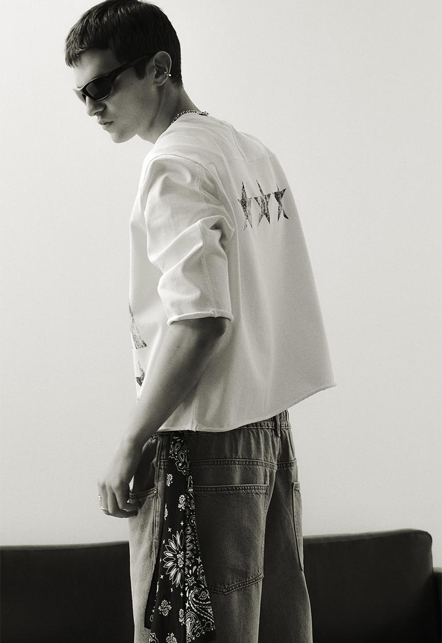 H&M - Oversized fit cropped T-shirt - white