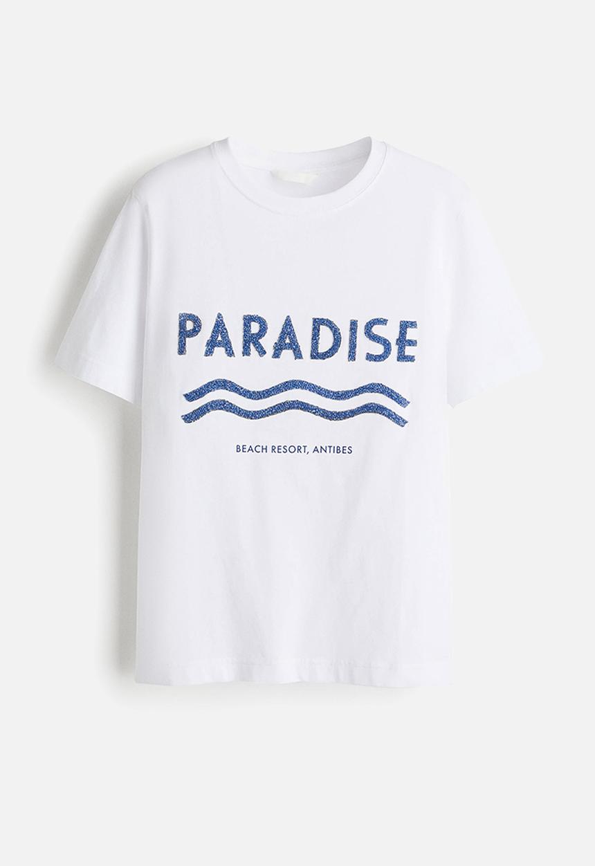H&M - Printed t-shirt - white paradise
