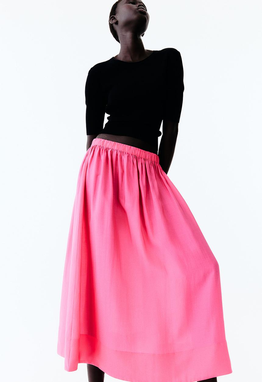 H&M - Voluminous skirt - bright pink