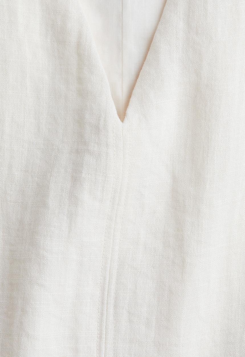 H&M - V-neck shift dress - light beige