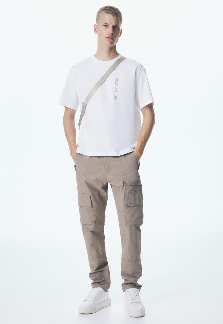 H&M - Loose fit printed T-shirt - white/calif