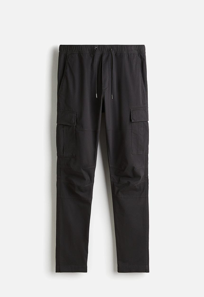 H&M - Slim fit cargo trousers - dark grey