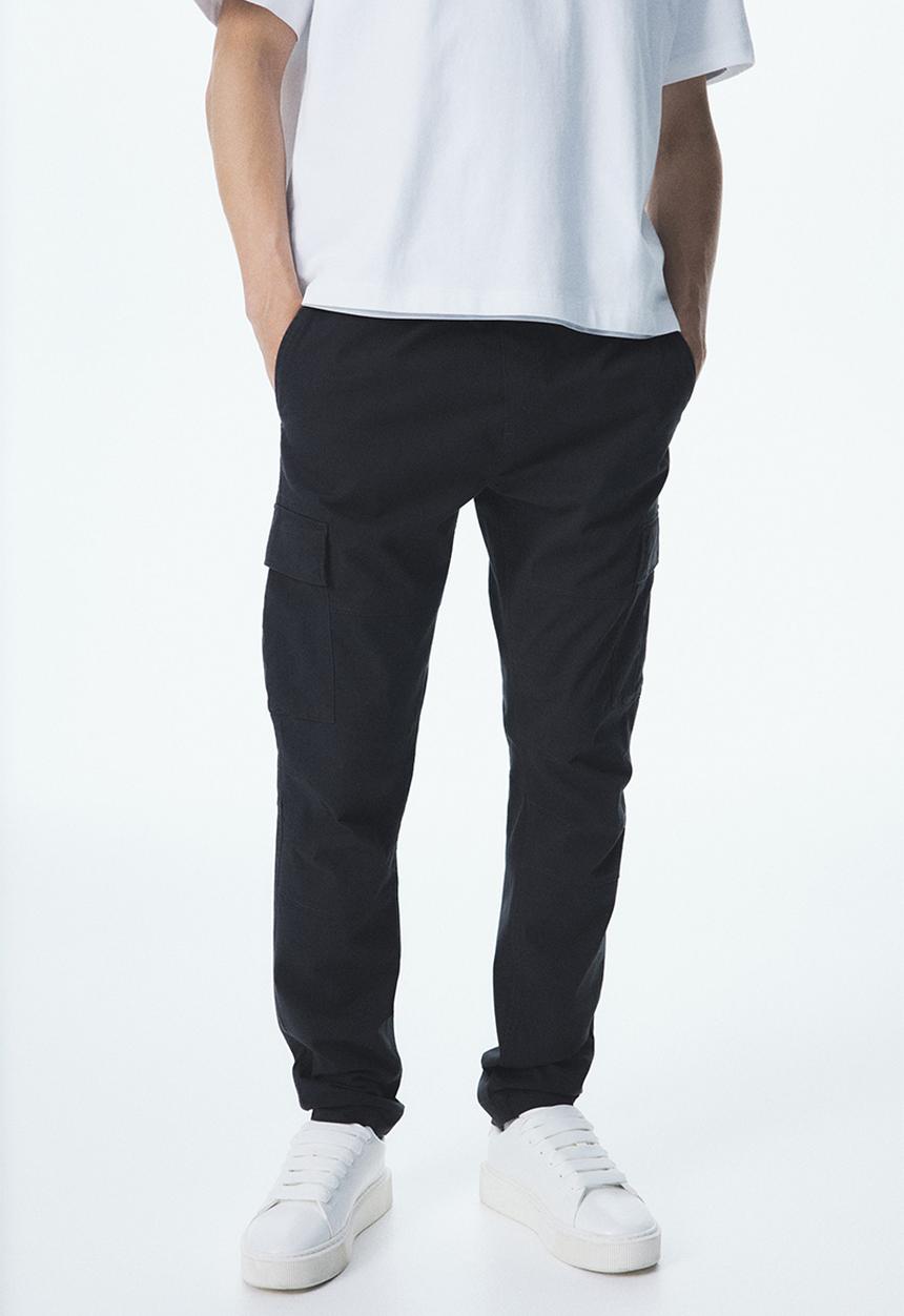H&M - Slim fit cargo trousers - dark grey