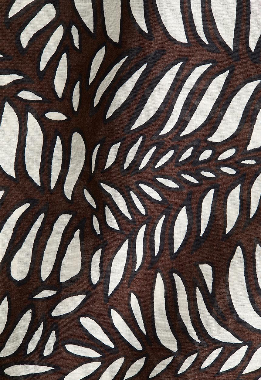 H&M - Cotton drawstring trousers - dark brown patterned