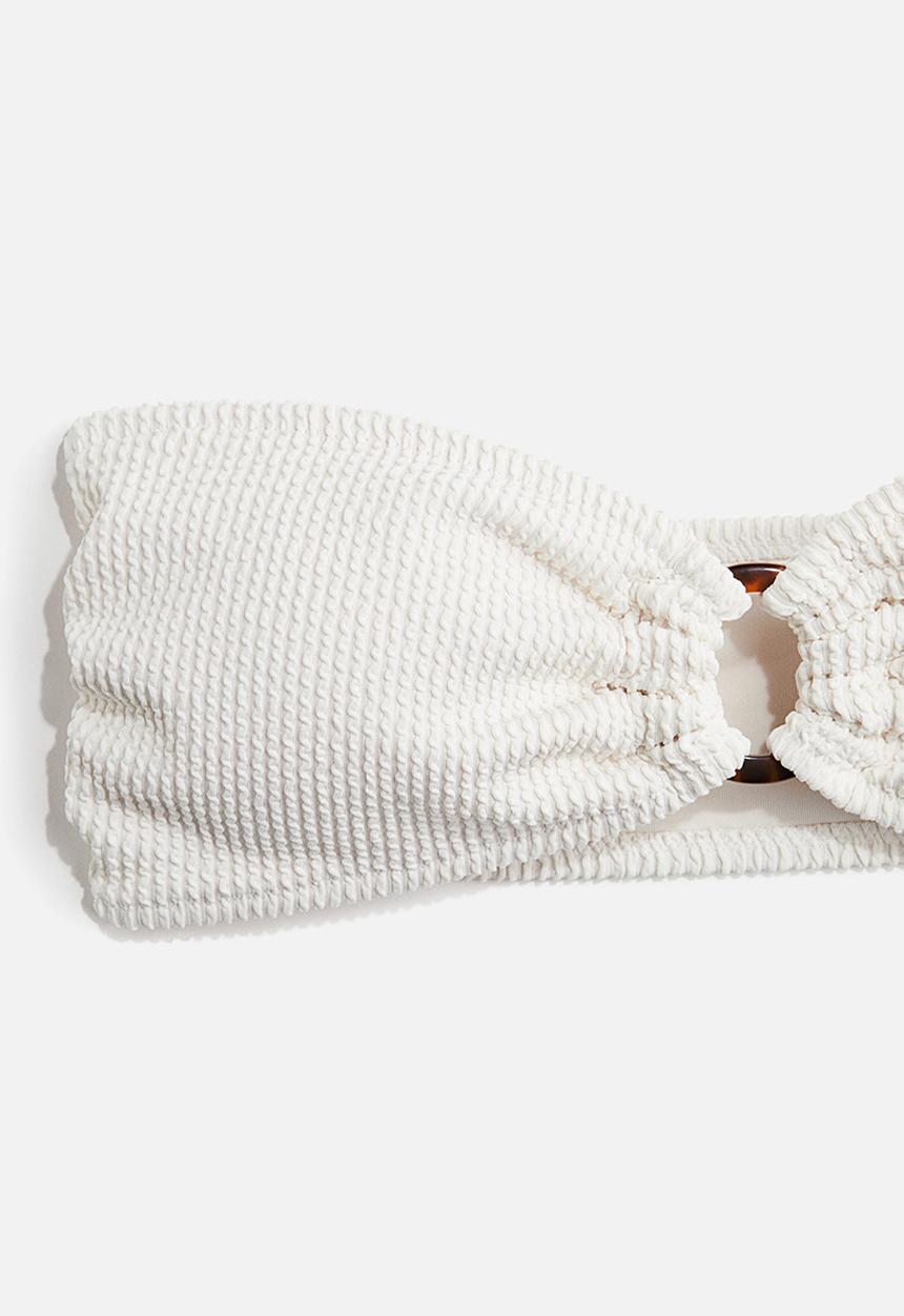 H&M - Padded bandeau bikini top - white