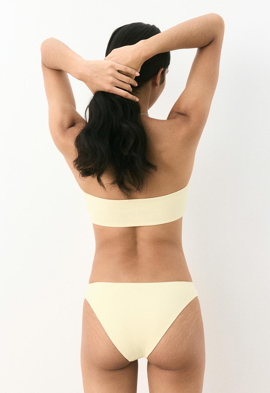 H&M - Padded bandeau bikini top - light yellow